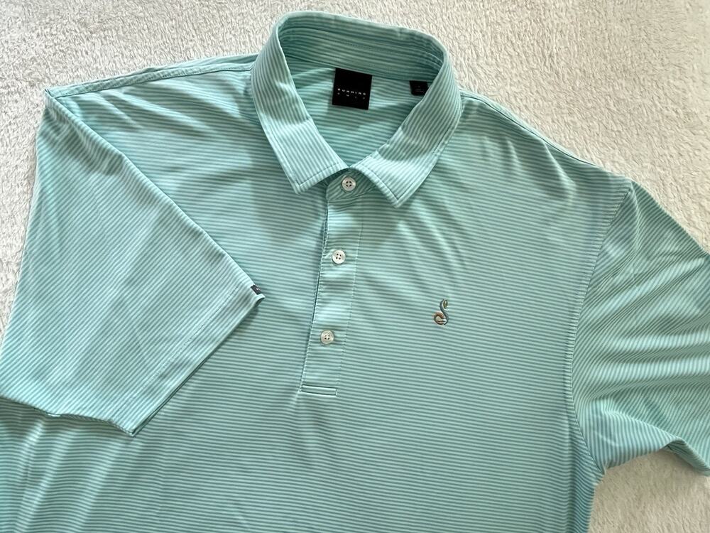 Dunning Golf Turquoise Performance Polo Shirt Men’s Large